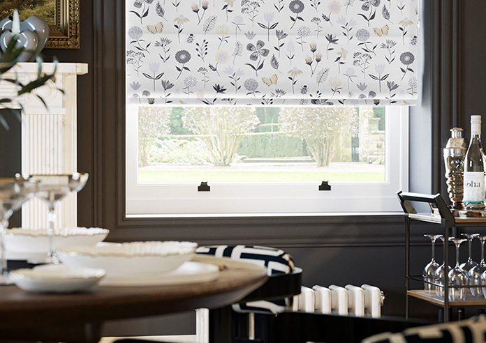Floral Whimsy, Night Time - Roman Blind - Image 5